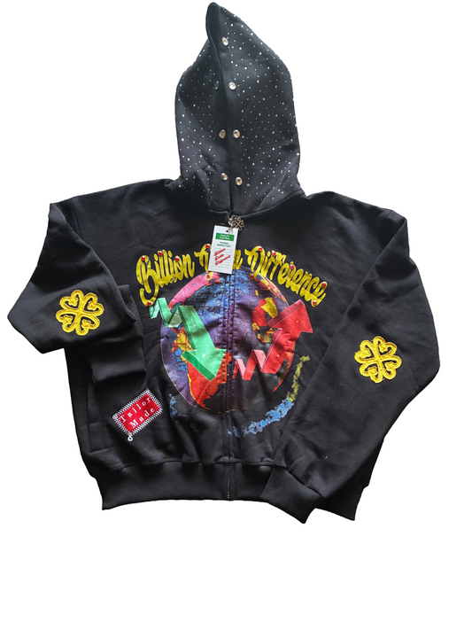 Black Stocks Up📈Junk hoodie