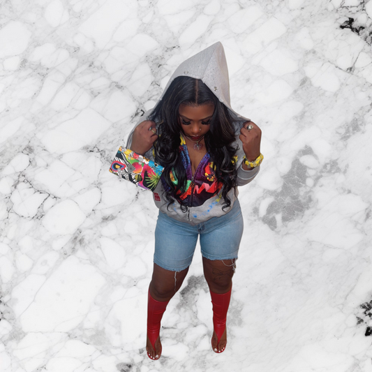 Grey Stocks Up📈Junk hoodie