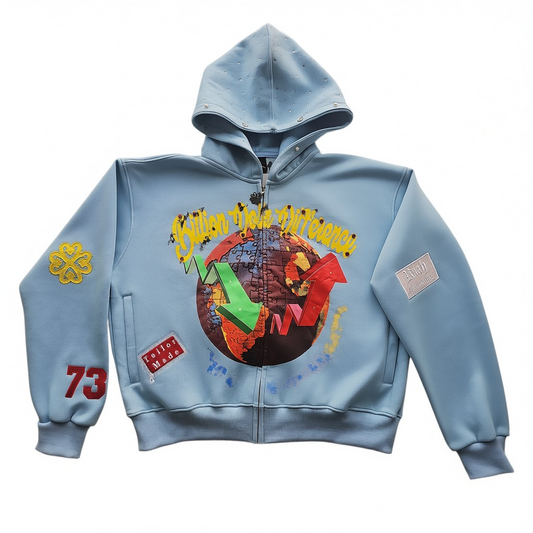 Powder Blue Stocks Up📈Junk hoodie